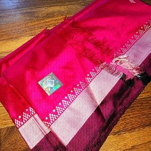 Sambalpuri Bastralaya authentic new silk magenta hot pink hand woven saree/shawl
